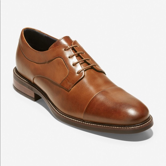 Cole Haan Hartsfield Leather Cap Toe Oxford Shoes (Men’s Size 8) - Brand New - Picture 1 of 9